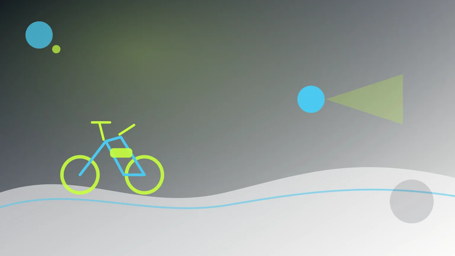 Luz dianteira de bicicleta elétrica a iluminar uma rua ao entardecer